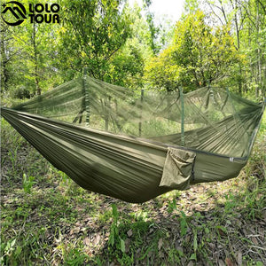 1-2 Person Outdoor Mosquito Net Parachute Hammock