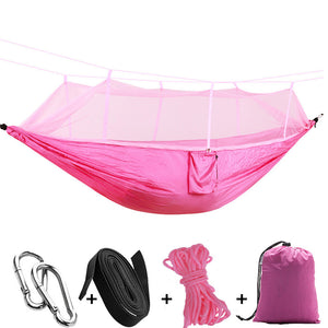 1-2 Person Outdoor Mosquito Net Parachute Hammock