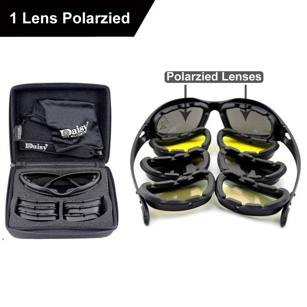 C5 Polarized 4 Lens Kit Army Goggles