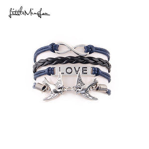 Infinity Love Navy Anchor Bracelet