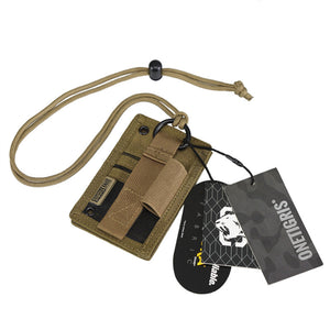 Tactical ID Card Case Neck Lanyard